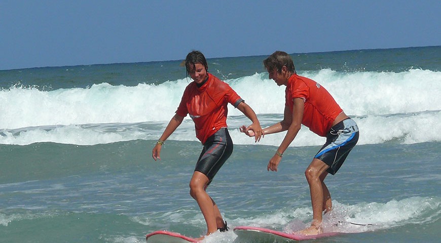 surf en pareja