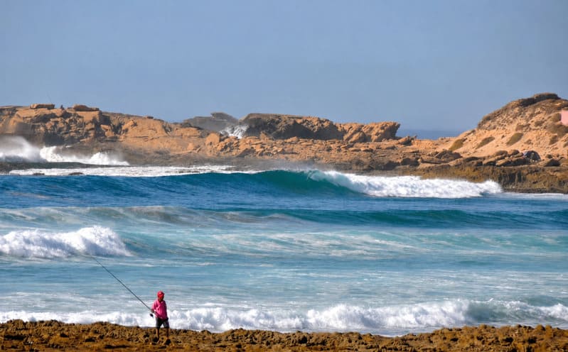 Olas marruecos pescador